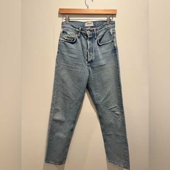 AGOLDE 90s Pinch Waist High Rise Straight Jeans 24 - Picture 2 of 6
